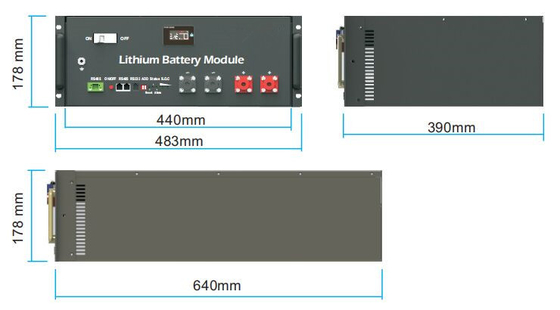 Black Lifepo4 Battery Pack 24v 100ah Li Ion Rechargeable Battery Pack