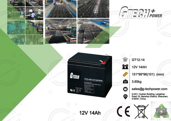 Maintenance Free Sealed Lead Acid Battery 12v 14ah For Ups System