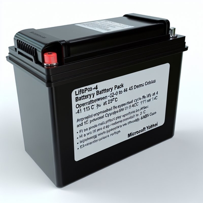 Storage Type -20-45C -4-113℉ LiFePO4 Battery Pack with Expected Cycle Life of 1C At 25C and ABS Case